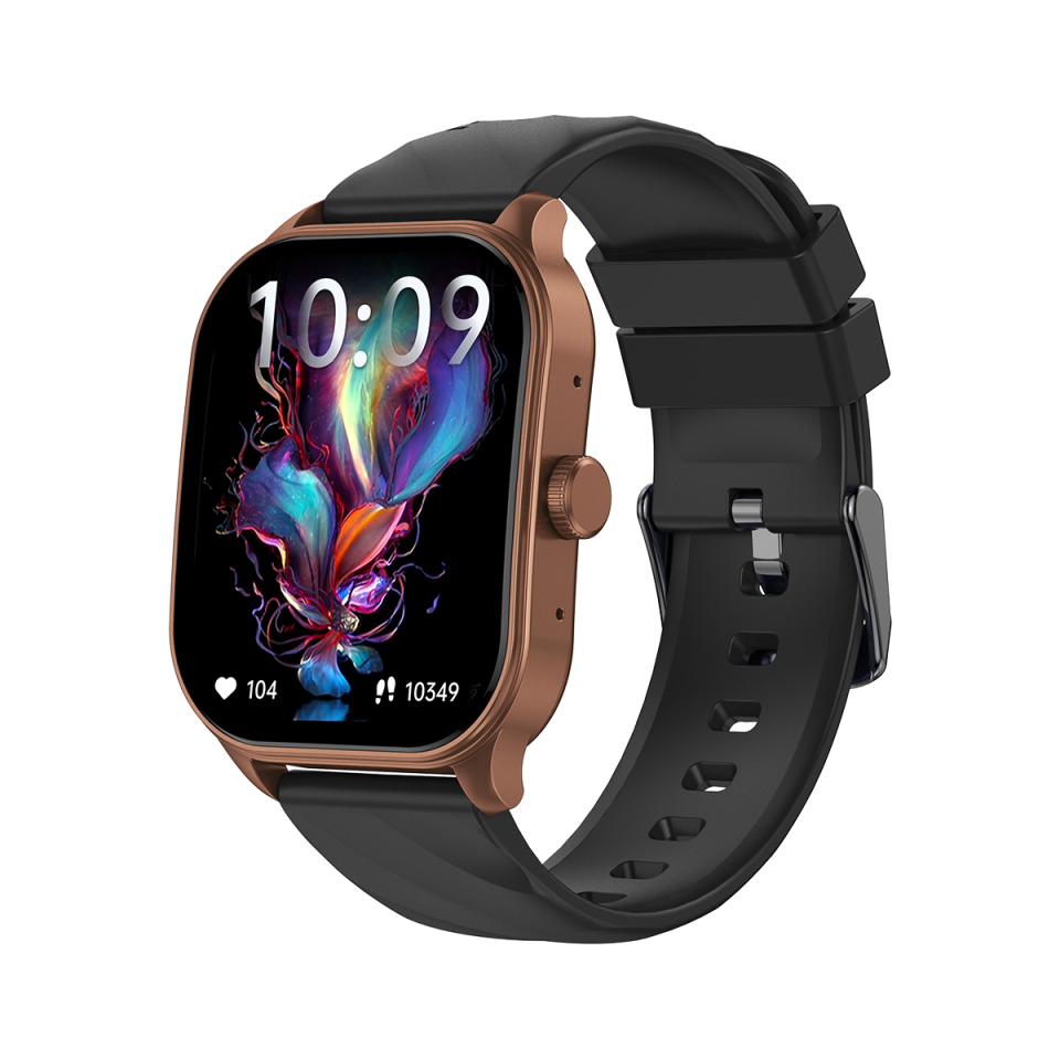 XeeFit-10 Akıllı Saat Amoled Ekran Sesli Asistan Konuşma Özellikli Bronz/Siyah