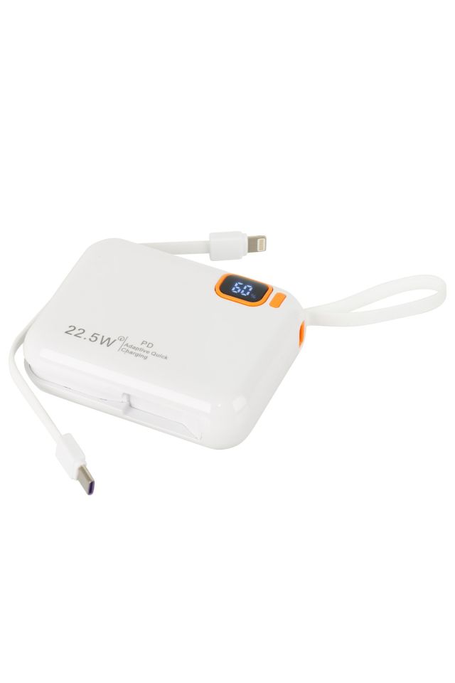 IX-PB024 10.000 Mah 22.5W Hızlı Şarj Powerbank Taşınabilir Şarj Cihazı - Beyaz