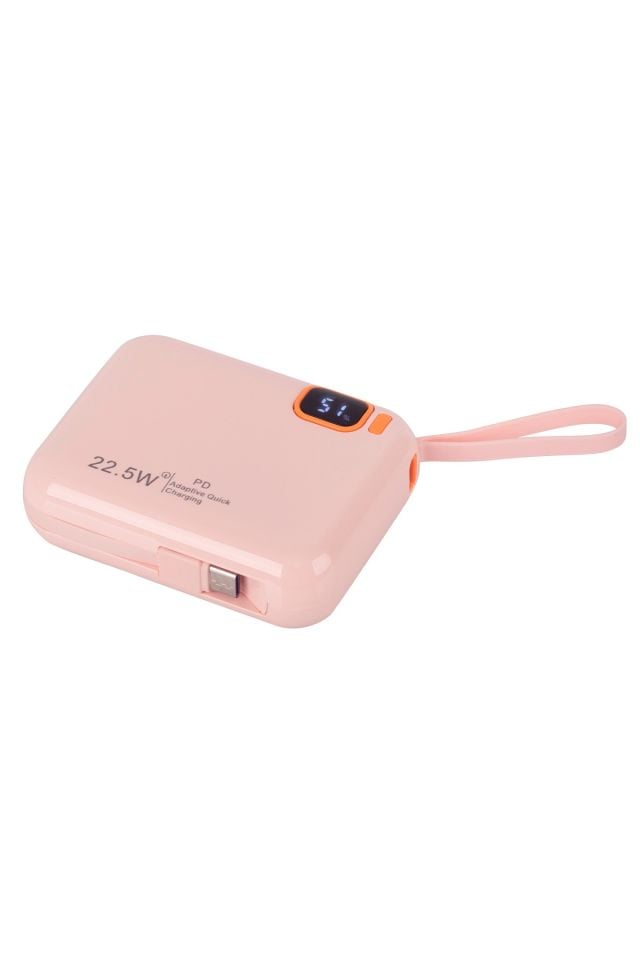 IX-PB024 10.000 Mah 22.5W Hızlı Şarj Powerbank Taşınabilir Şarj Cihazı - Pembe