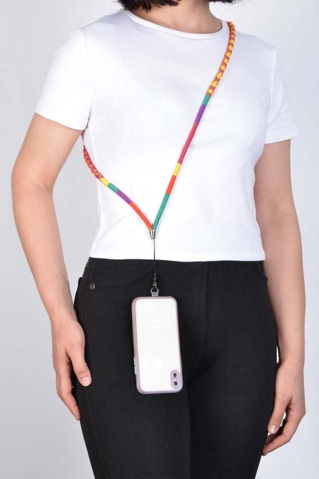 Abelia El Örgüsü Yuvarlak Telefon Boyun Askısı