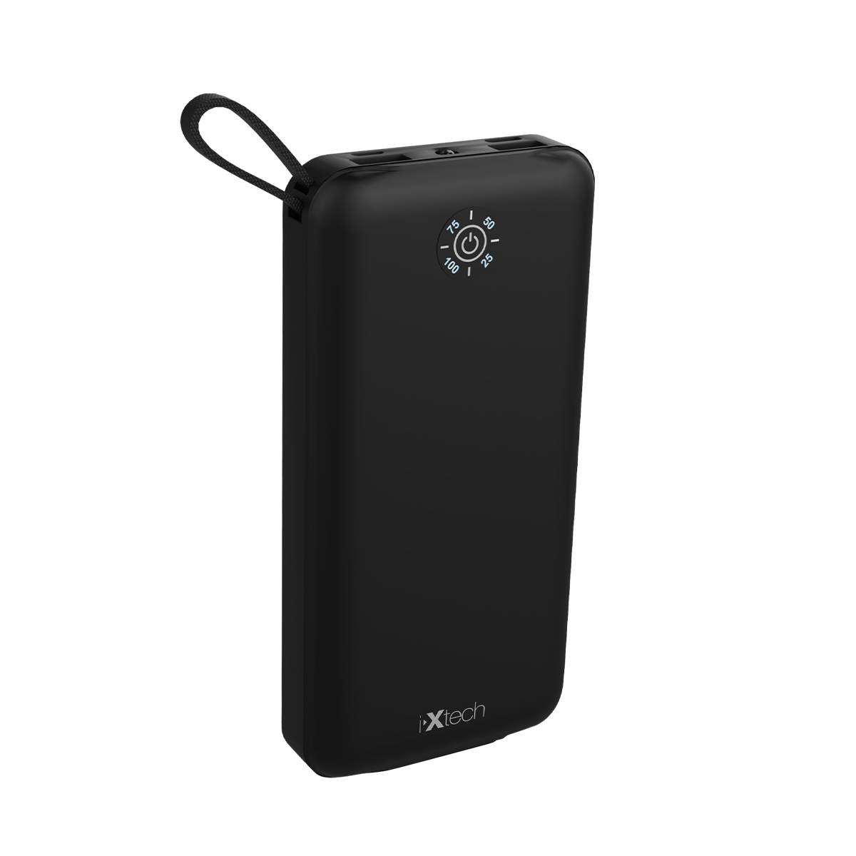 IX-PB014 20.000 Mah El Fenerli Çoklu Şarj Özellikli Powerbank Taşınabilir Şarj Cihazı - Siyah