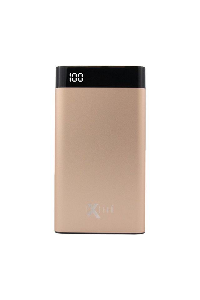 IX-PB05 8000 Mah Led Göstergeli Powerbank Taşınabilir Şarj Cihazı - Gold