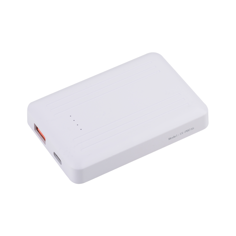 IX-PB016 5000 Mah 18W Hızlı Şarj Magsafe Powerbank Şarj Cihazı - Beyaz