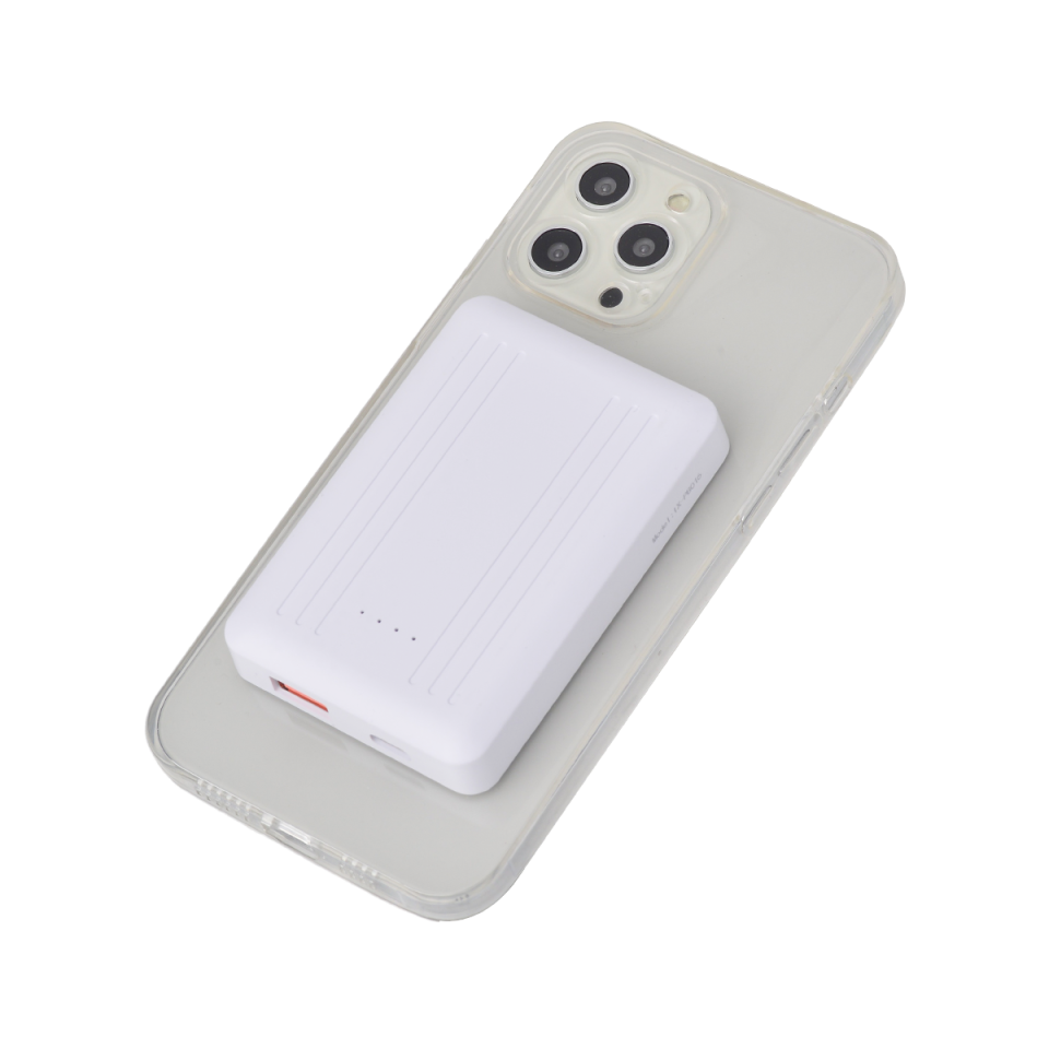IX-PB016 5000 Mah 18W Hızlı Şarj Magsafe Powerbank Şarj Cihazı - Beyaz