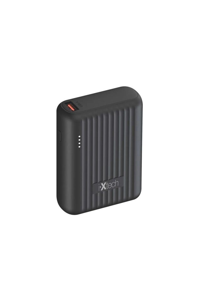 IX-PB017 10.000 Mah Led Göstergeli Powerbank Taşınabilir Hızlı Şarj Cihazı - Siyah