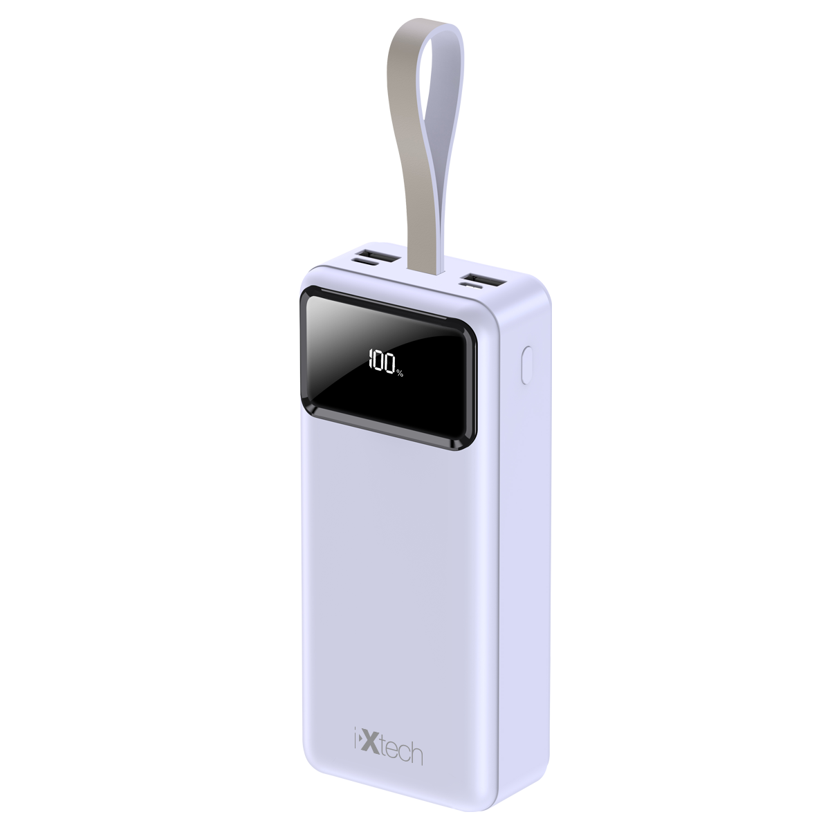 IX-PB028 30.000 Mah Dijital Göstergeli Powerbank Taşınabilir Şarj Cihazı - Beyaz