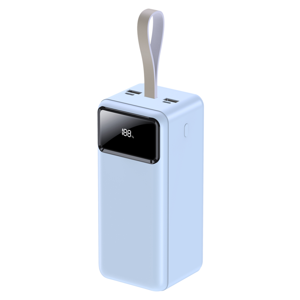 IX-PB029 50.000 Mah Dijital Göstergeli Powerbank Taşınabilir Şarj Cihazı - Beyaz