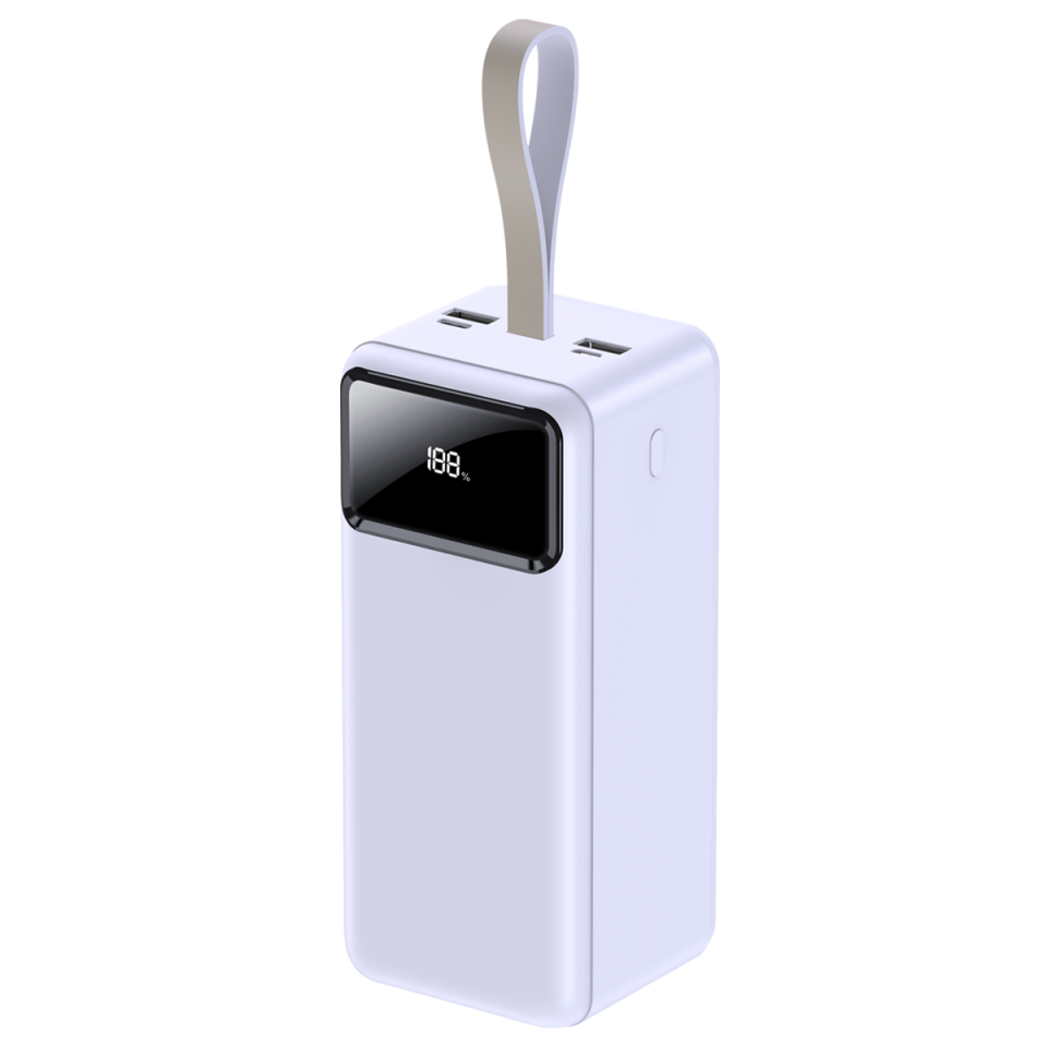 IX-PB029 50.000 Mah Dijital Göstergeli Powerbank Taşınabilir Şarj Cihazı - Beyaz