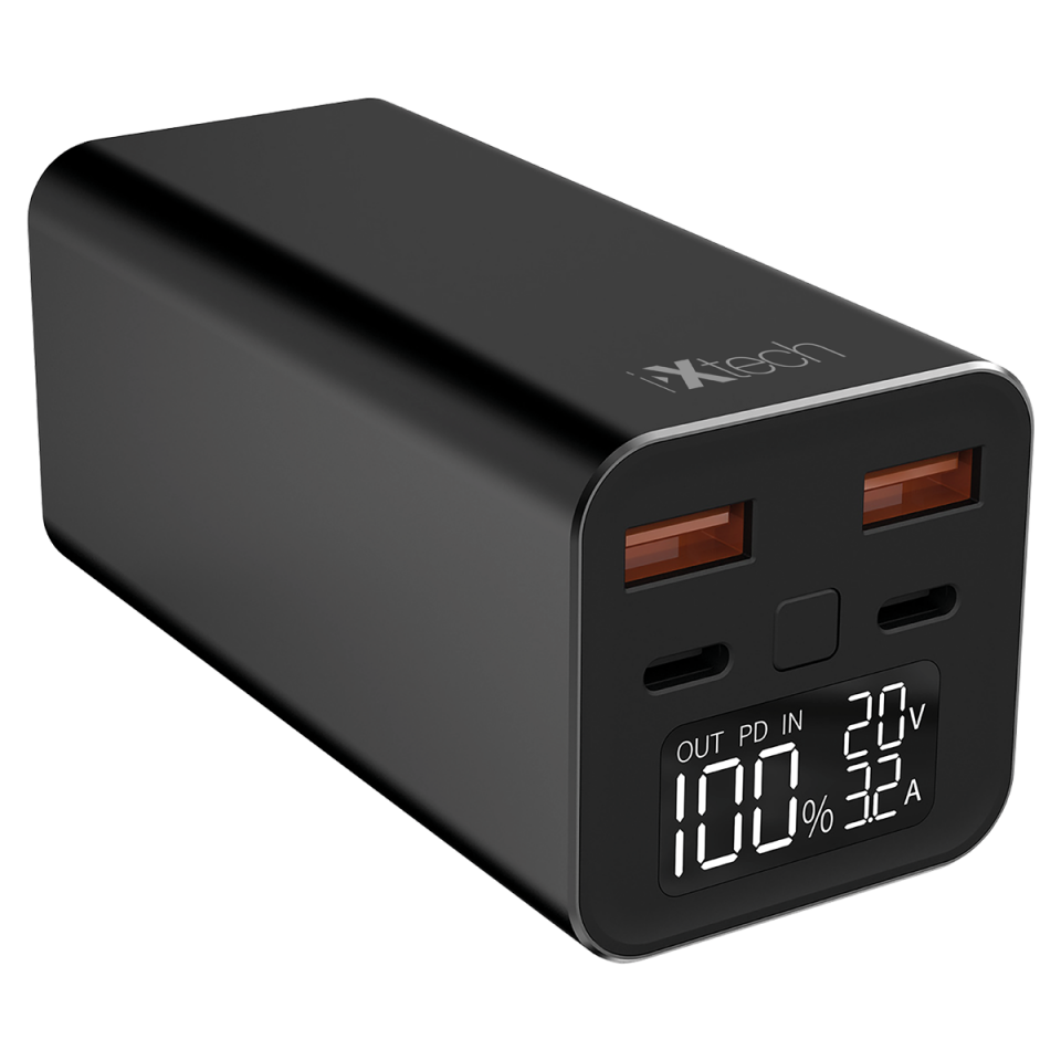IX-PB031 20.000 mAh 65W LCD Göstergeli Powerbank Taşınabilir Laptop Şarjı