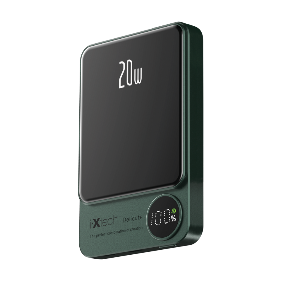IX-PB032 10.000 mAh 20W Magsafe Powerbank Taşınabilir Şarj Cihazı - Yeşil