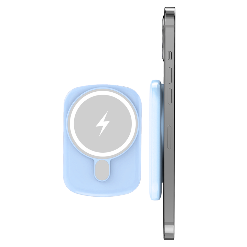 IX-PB033 5.000 Mah 15W Magsafe Powerbank Taşınabilir Şarj Cihazı -Mavi