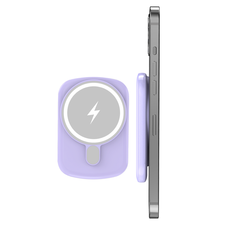 IX-PB033 5.000 Mah 15W Magsafe Powerbank Taşınabilir Şarj Cihazı -Mor