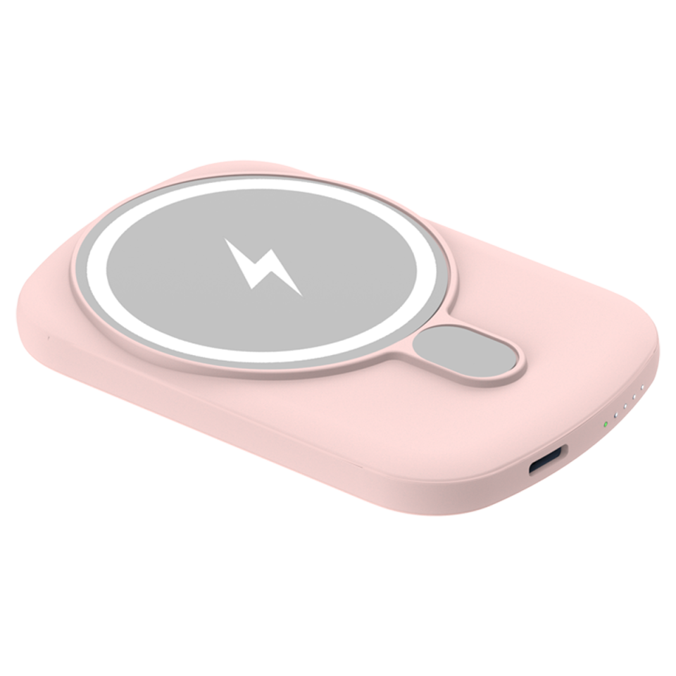 IX-PB033 5.000 Mah 15W Magsafe Powerbank Taşınabilir Şarj Cihazı -Pembe