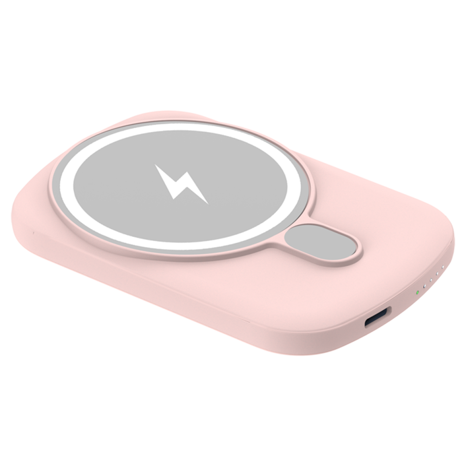 IX-PB033 5.000 Mah 15W Magsafe Powerbank Taşınabilir Şarj Cihazı -Pembe
