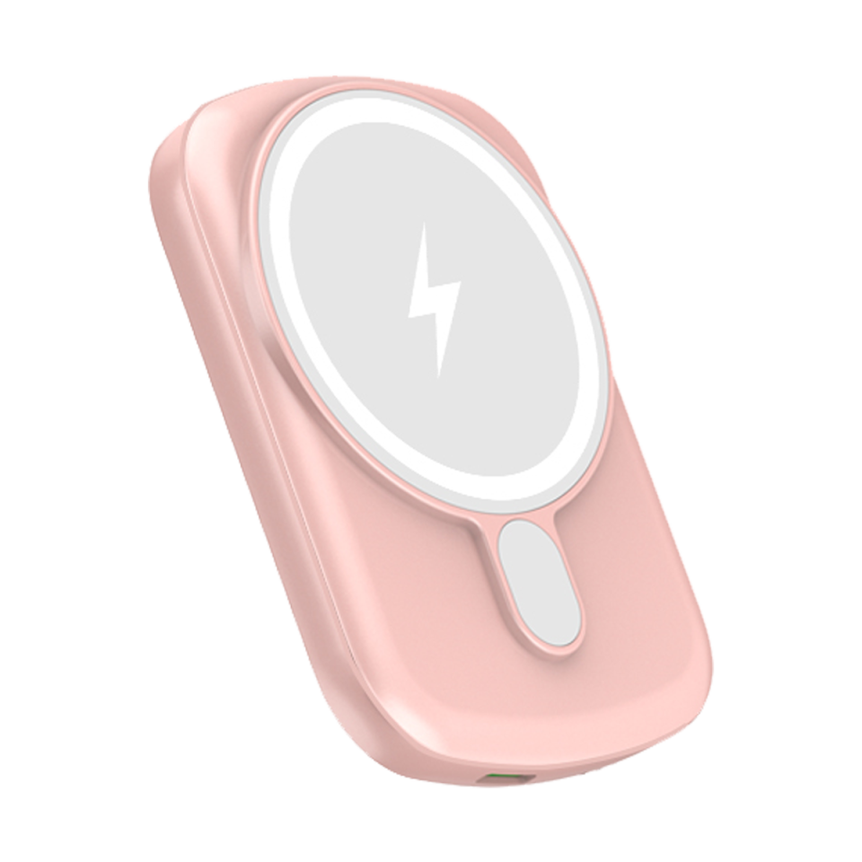 IX-PB033 5.000 Mah 15W Magsafe Powerbank Taşınabilir Şarj Cihazı -Pembe