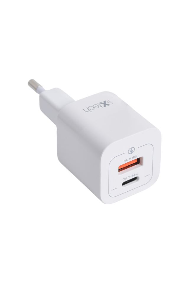 IX-HC1 33W Type-C ve Usb Port Akıllı Hızlı Şarj Cihazı - Beyaz