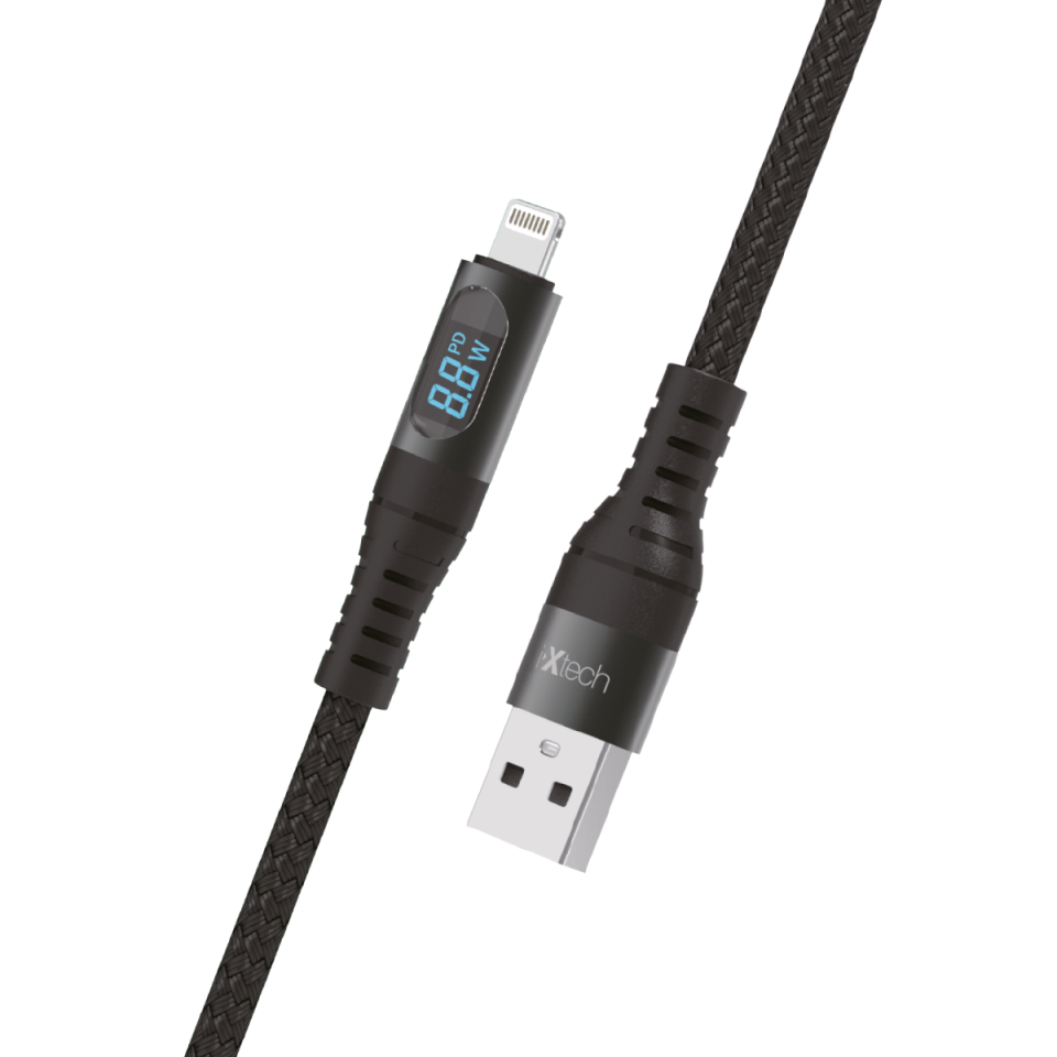 IX-UC015 Usb To Lightning Dijital Göstergeli Hızlı Şarj Kablosu