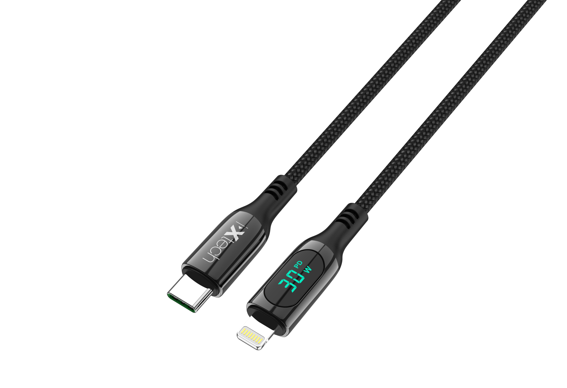 IX-UC016 Dijital Şarj Göstergeli Type-c To Lightning 1m Şarj Kablosu