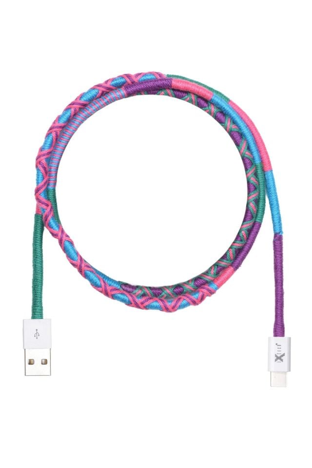 IX-05 Magnolia El Örgüsü Usb to Type-C Data ve Hızlı Şarj Kablosu