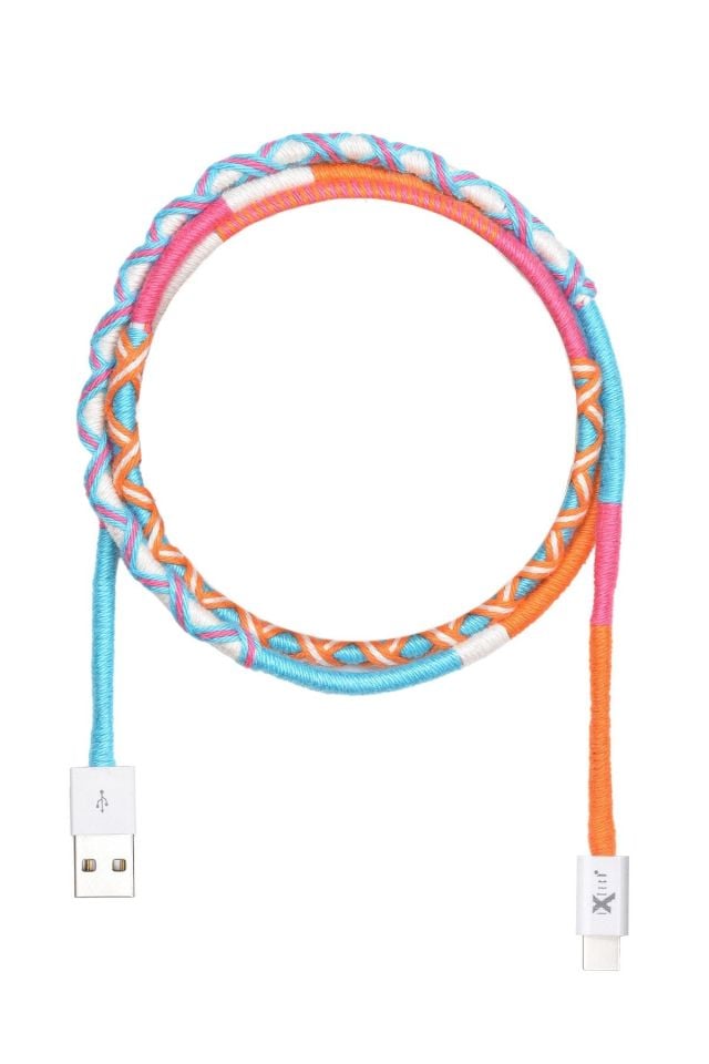 IX-05 Jasmine El Örgüsü Usb To Type-c Data Ve Hızlı Şarj Kablosu