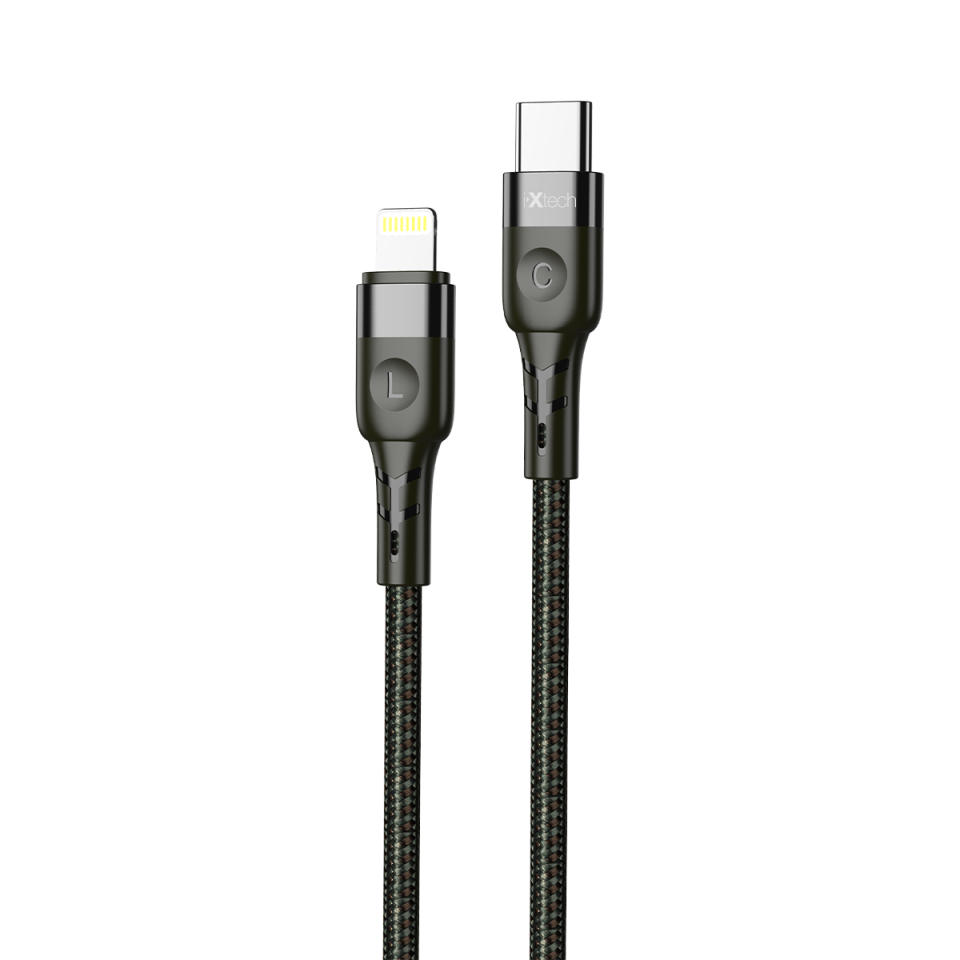 IX-UC013 Type-C to Lightning Data Ve Hızlı Şarj Kablosu - 2mt Siyah