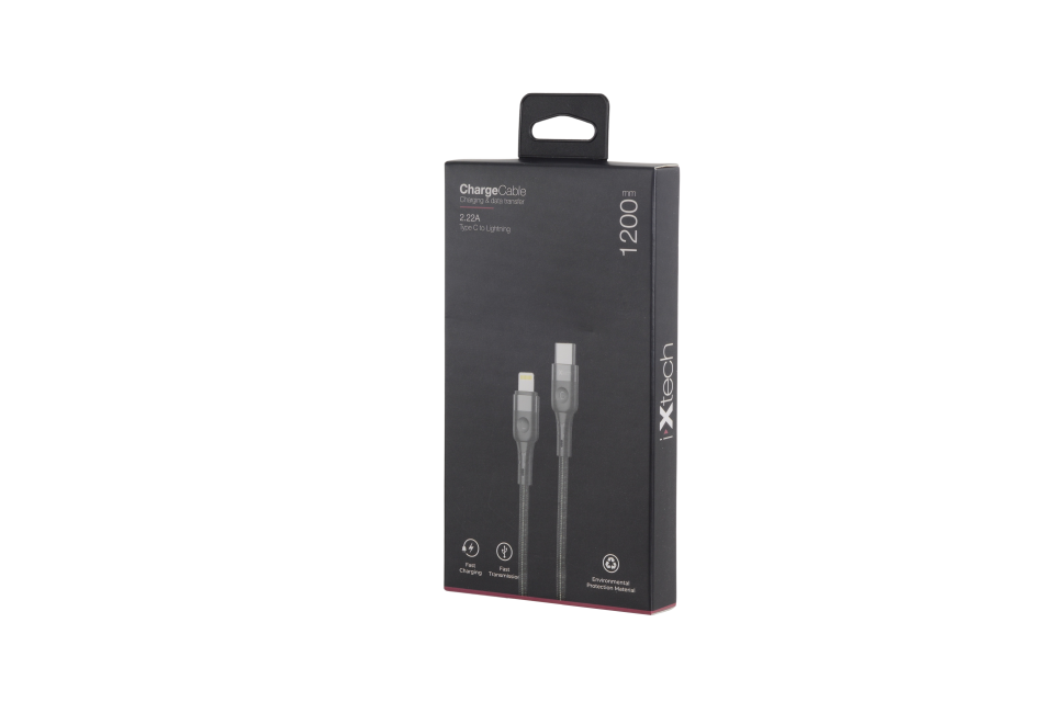 IX-UC013 Type-C to Lightning Data Ve Hızlı Şarj Kablosu - 2mt Siyah