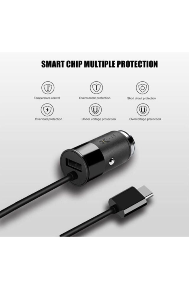 IX-CR04 Usb Portu ve Lightning Kablolu Araç İçi Şarj Cihazı