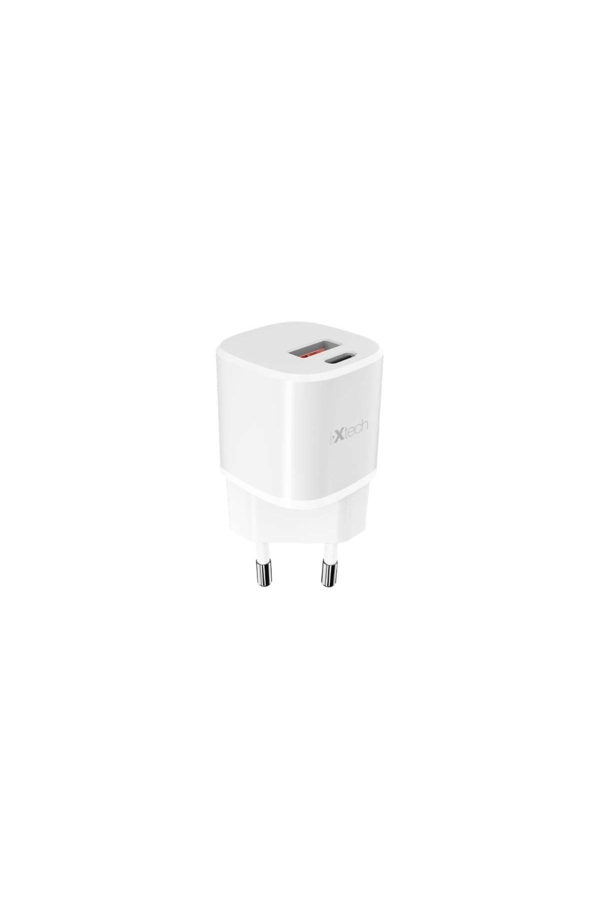 IX-CC018 20W Type-C ve Usb Çift Portlu Mini Hızlı Şarj Adaptörü
