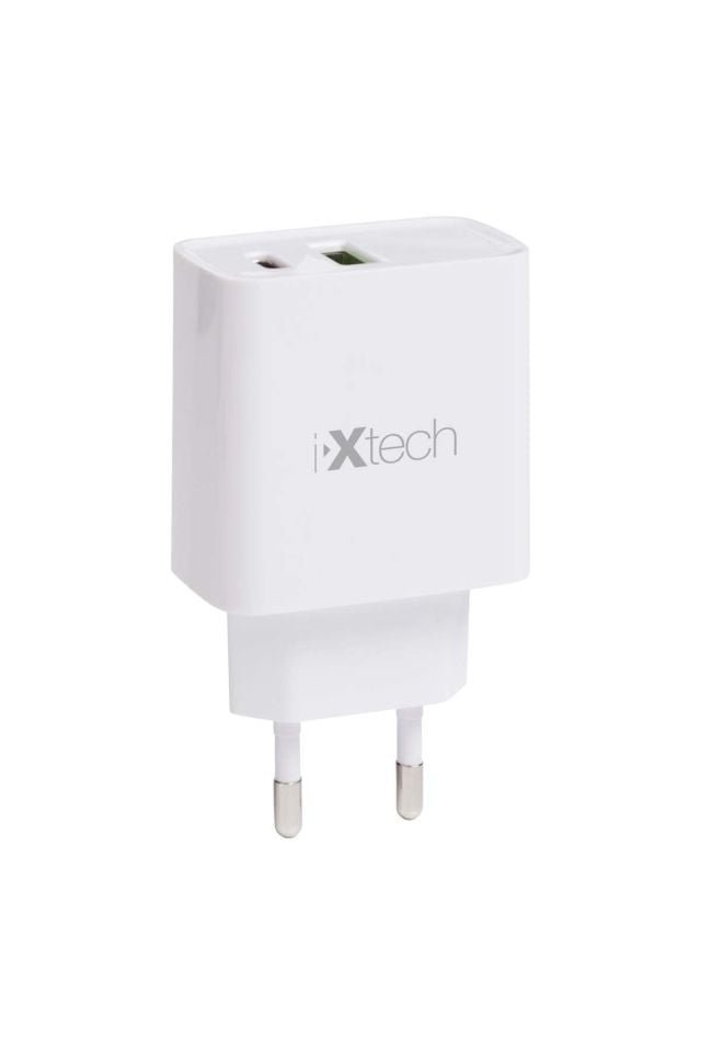 IX-CC011 20W Type-C ve Usb Çift Portlu Şarj Adaptörü