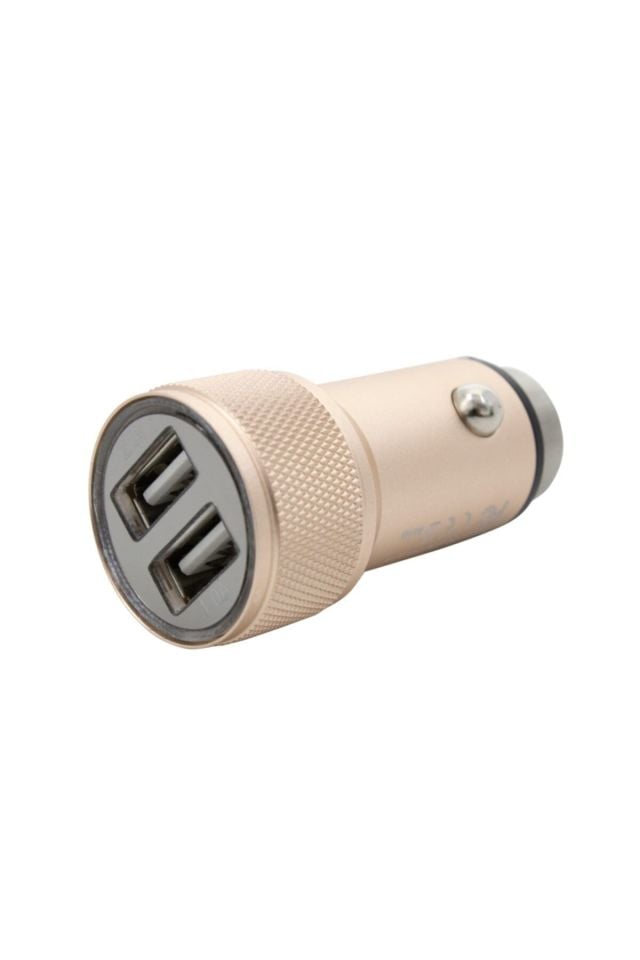 IX-35 Çift Usb Portlu Araç Şarj Adaptörü - Gold
