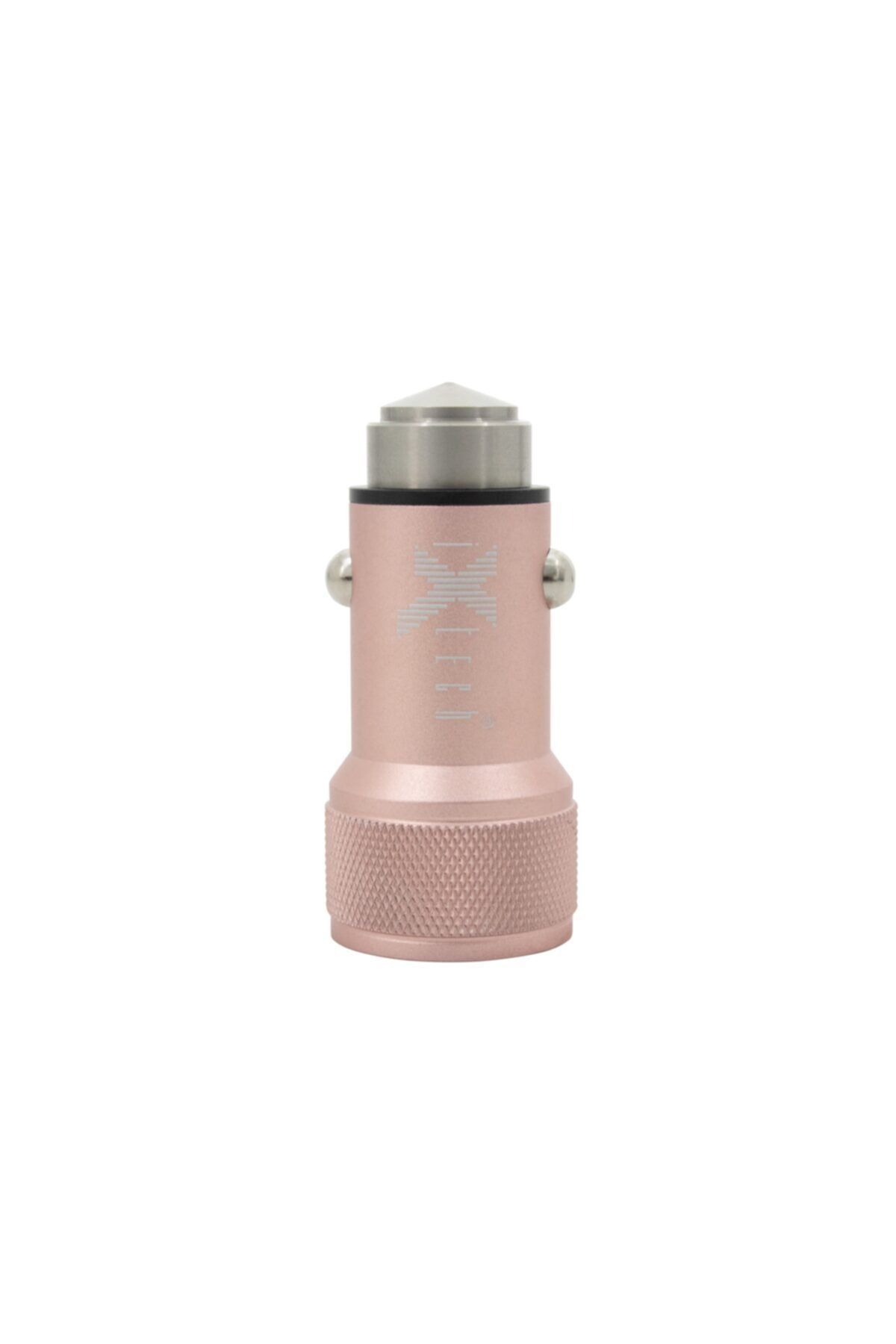 IX-35 Çift Usb Portlu Araç Şarj Adaptörü - Rosegold