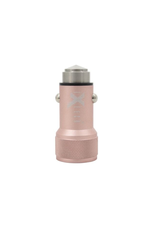 IX-35 Çift Usb Portlu Araç Şarj Adaptörü - Rosegold