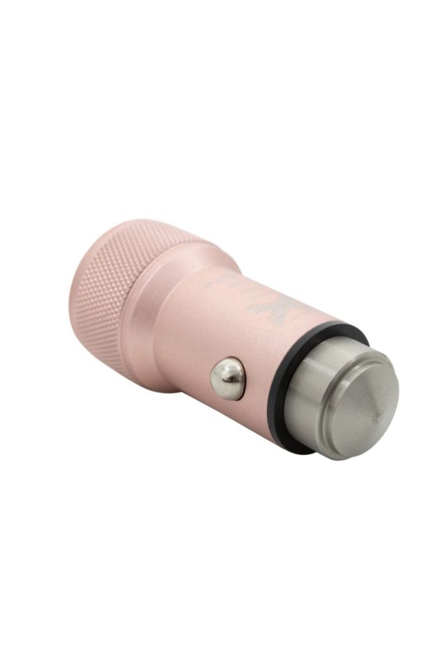 IX-35 Çift Usb Portlu Araç Şarj Adaptörü - Rosegold