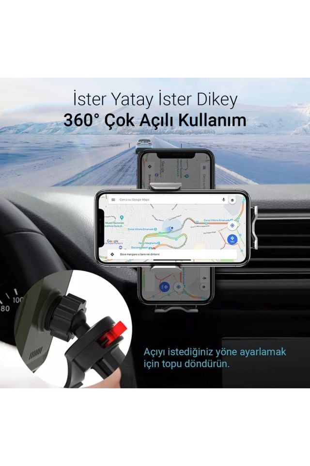 IX-CC017 15w Kablosuz Magsafe Araç Şarj Cihazı ve Telefon Tutucu