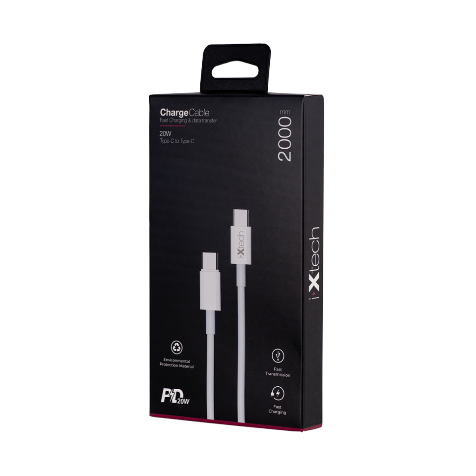 IX-UC012 Type-C to Type-C Dayanıklı Hızlı Şarj Ve Data Kablosu - 1 mt