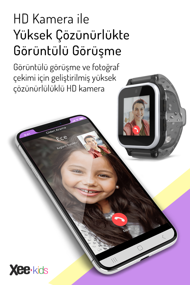 Xee Kids Konum Takipli Görüntülü Konuşmalı Akıllı Çocuk Saati Siyah