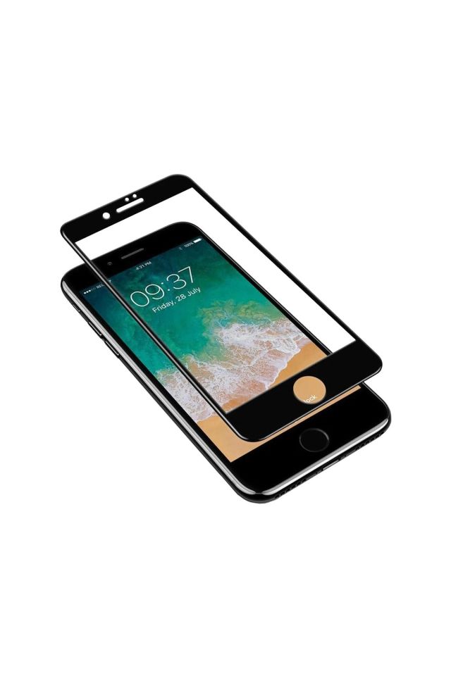 Iphone 6 Plus -7 Plus Siyah Tam Kaplama Kırılmaz Cam Ekran Koruyucu