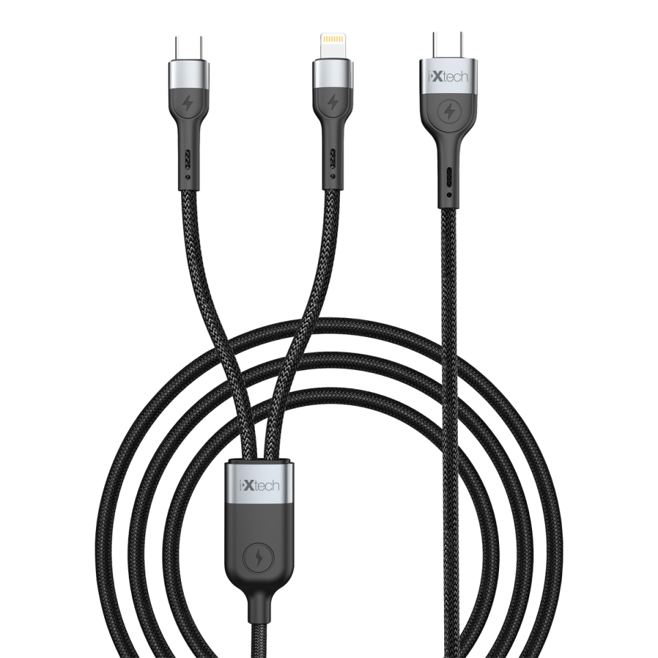 IX-UC018 İkisi bir arada Lighting & Type-C Şarj ve Data Kablosu