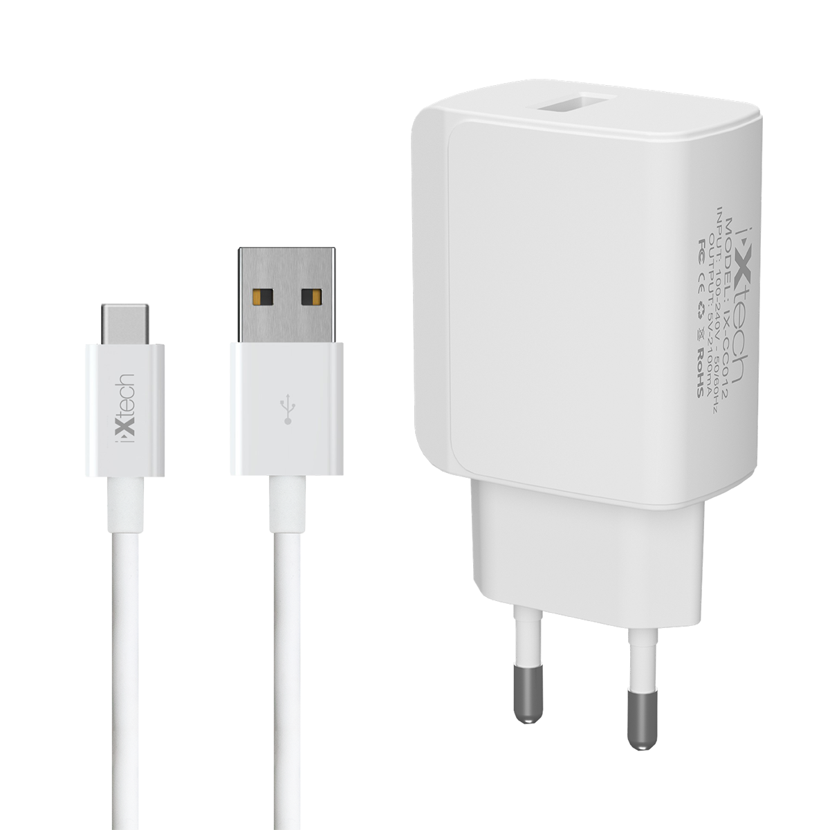IX-CC012 Usb To Type-C Kablo ve Adaptör Hızlı Şarj Seti