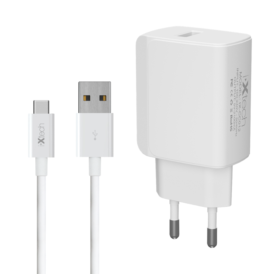 IX-CC012 Usb To Type-C Kablo ve Adaptör Hızlı Şarj Seti
