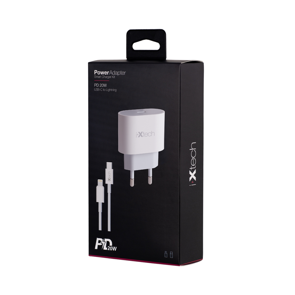 IX-CC09 20w Type-C to Lightning Kablo ve Adaptör Hızlı Şarj Aleti Seti