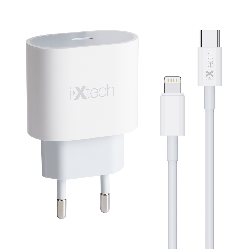 IX-CC09 20w Type-C to Lightning Kablo ve Adaptör Hızlı Şarj Aleti Seti