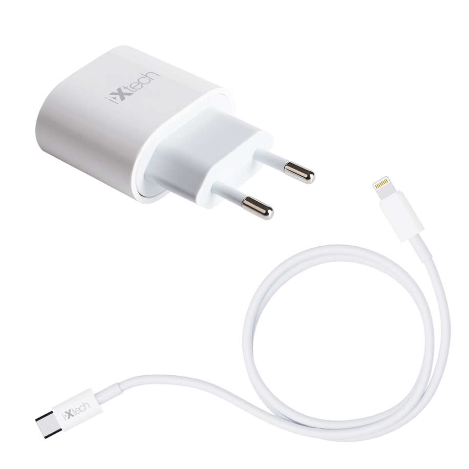IX-CC09 20w Type-C to Lightning Kablo ve Adaptör Hızlı Şarj Aleti Seti
