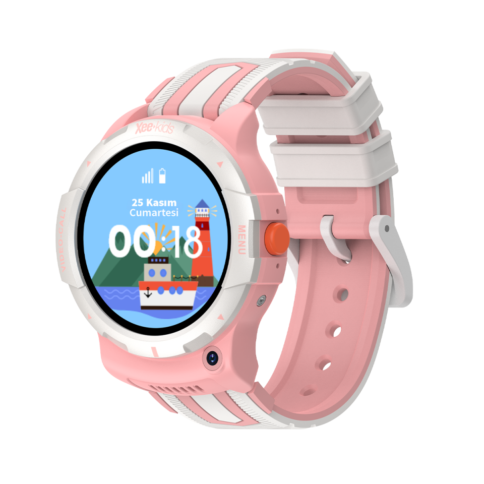 Xee Kids-11 SIM Kartlı Konum Takipli Görüntülü Konuşmalı Akıllı Çocuk Saati - Pembe