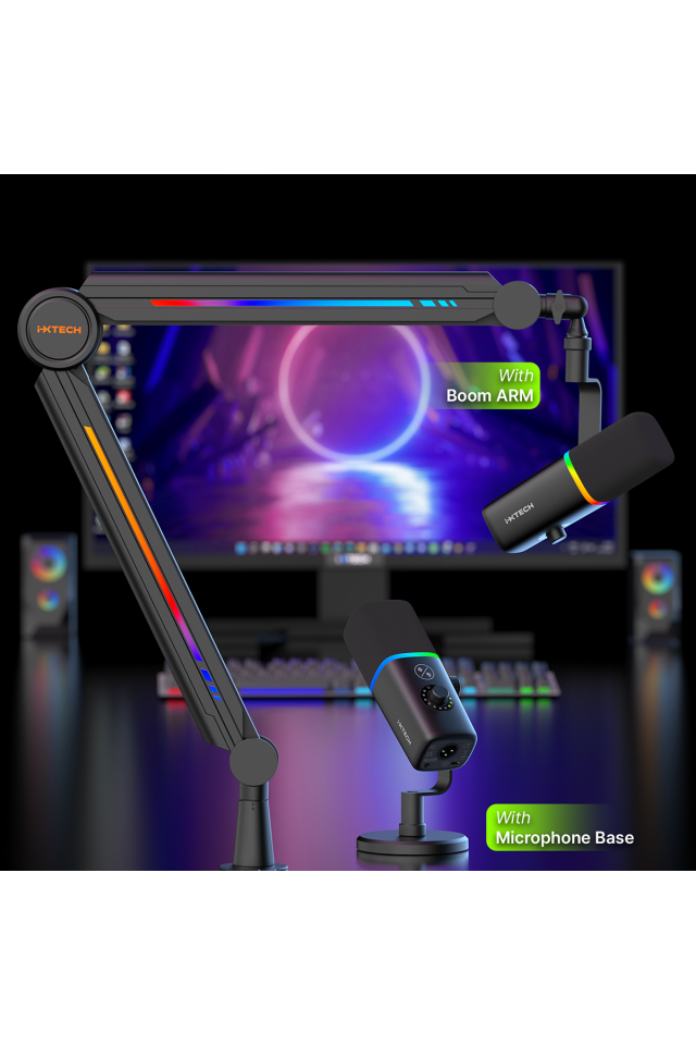 RGB Dinamik Yayın Mikrofonu - Siyah